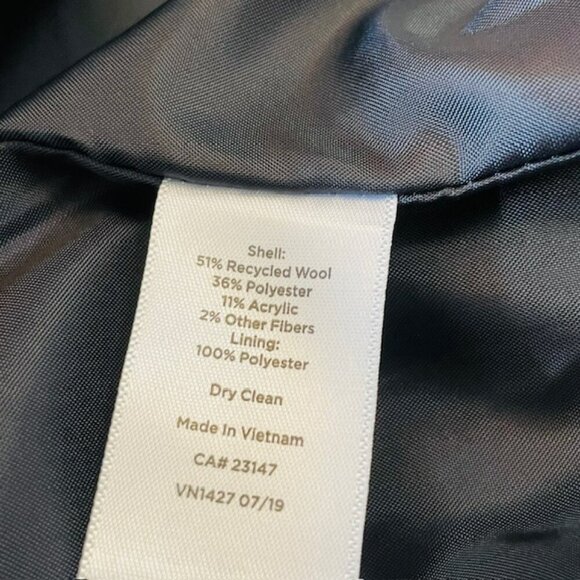 Talbots Black Watch Tartan Plaid Classic Blazer Jacket Navy Green Wool Blend 8 P - Picture 6 of 6